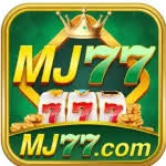 J77 Game APK logo featuring golden 777 symbols, crown, and coins for online gaming in Pakistan